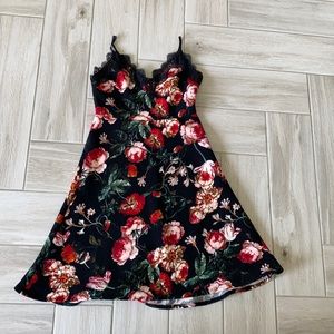 Anthropologie X Foxiedox Floral Black Dress